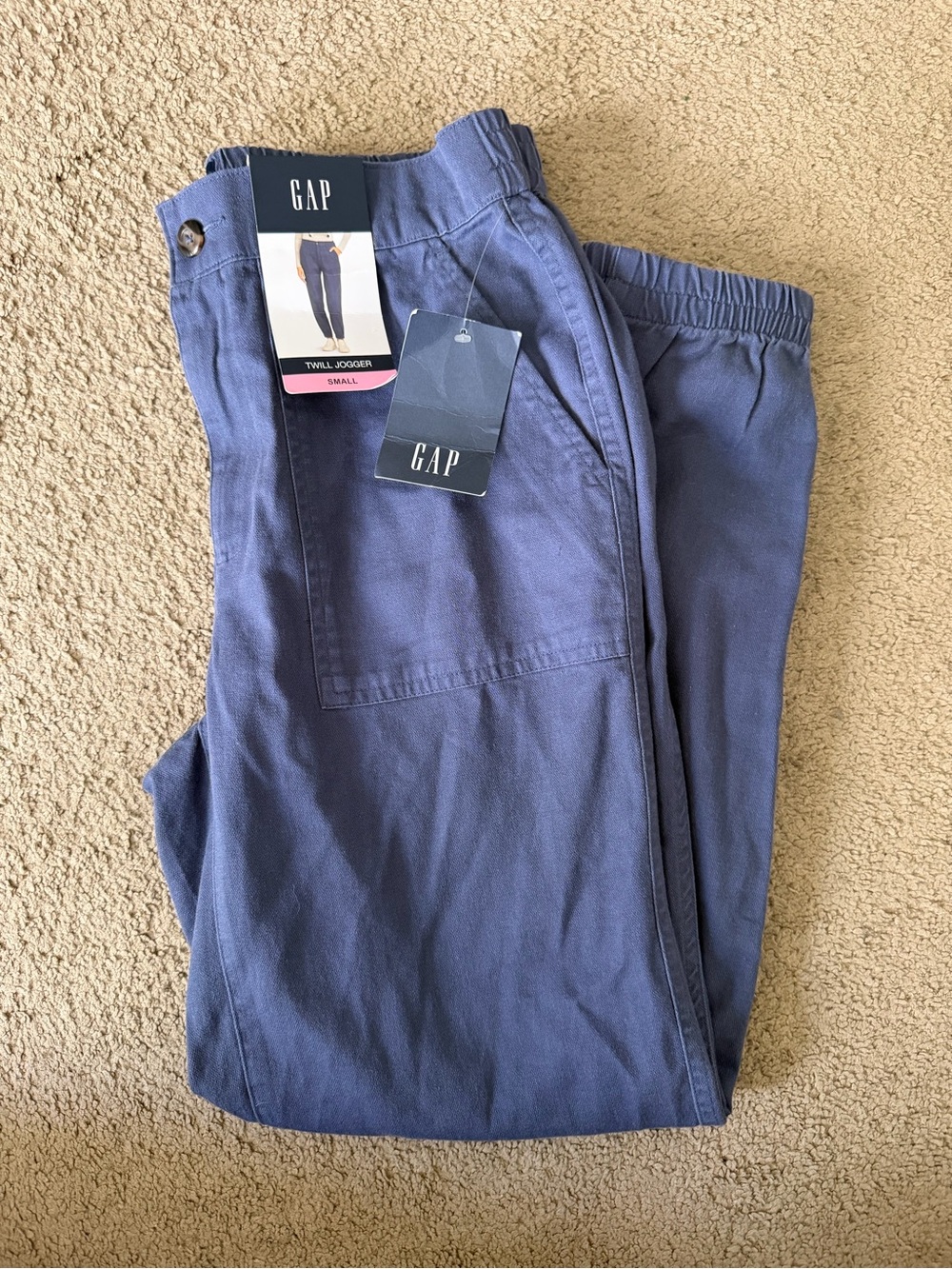 GAP Twill Jogger Pants - Blue